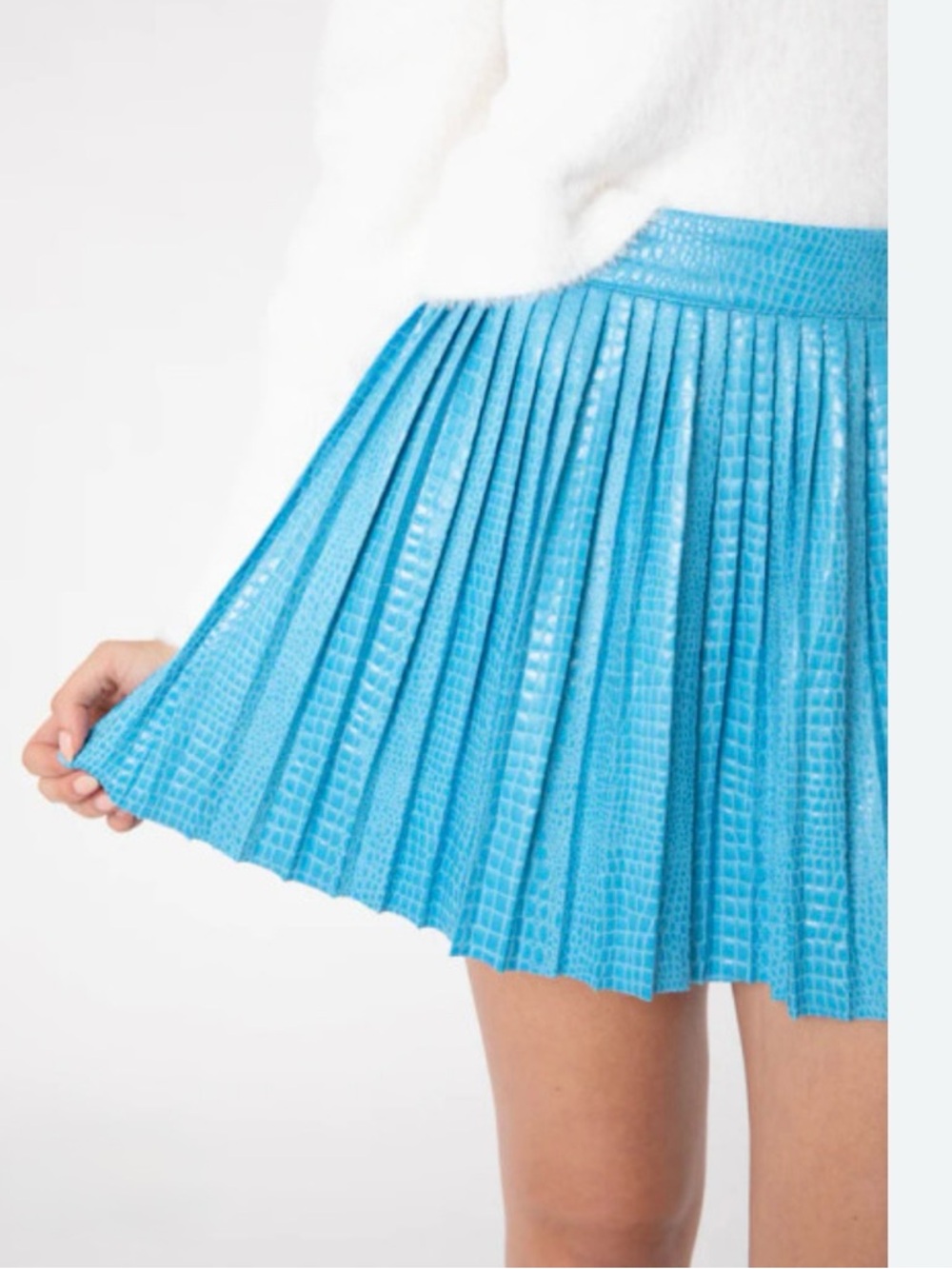 SINCERELY OURS Women's XS Electric Blue Snake Mini Skirt